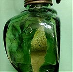  Παλιά επιτραπέζια λάμπα πετρελαίου από φυσητό γυαλί. 1930 - 1940.