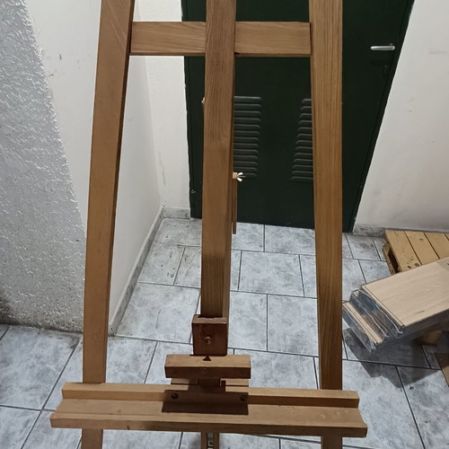 Painting easel used, height 1.78 m