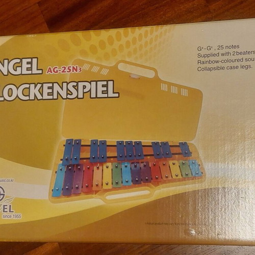 Metallophone Angel AG-25N3 with 25 Colored Steel Bars Like New