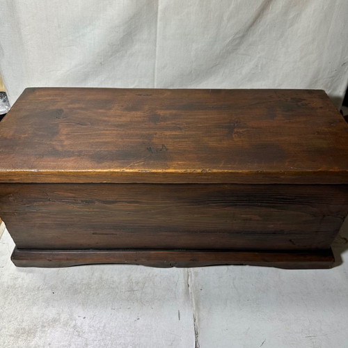 Wooden desk box with painting used, with secret compartments