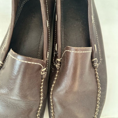 Zara leather moccasins brown like new, size 41