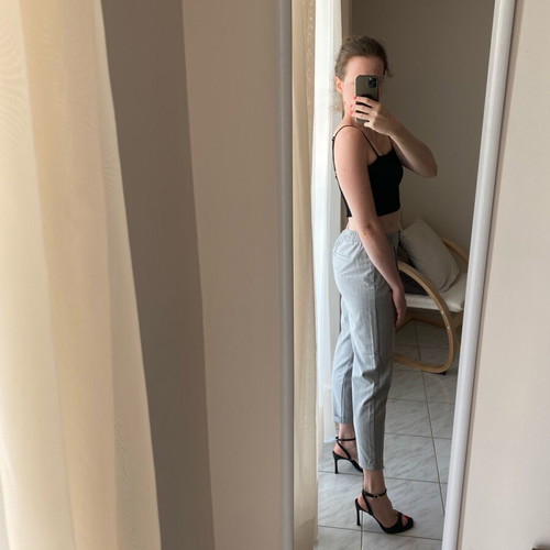 Bershka grey trousers size S like new