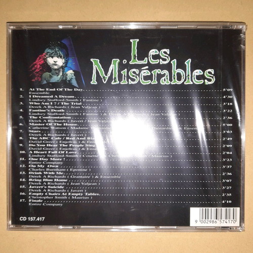 Les Miserables Highlights From The Musical CD like new