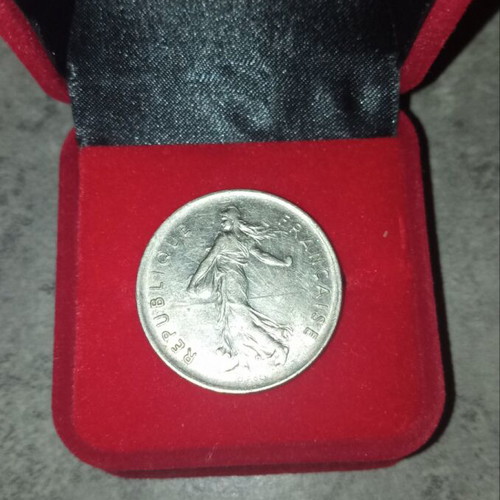 French 5 Francs coin used, 1971, nickel