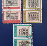 Greek Stamps 1977 Used, Neohellenic Architecture, Set of 3 Pairs