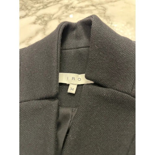Iro Paris Wool Coat Size XS Like New Black