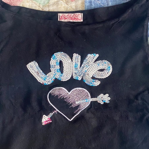 Black vintage Y2K 2000s tank top new, elastic fabric