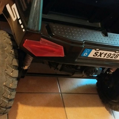 Children's electric ride-on car ATV Storm 24 Volt used, black, two-seater