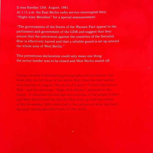 The Berlin Wall book new, English