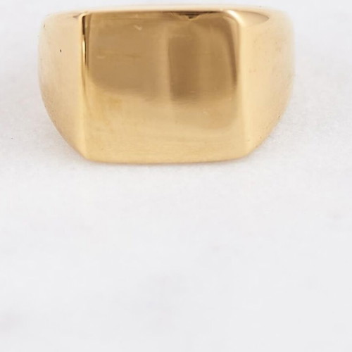 Women's ring stainless steel gold tone, like new, chevalier