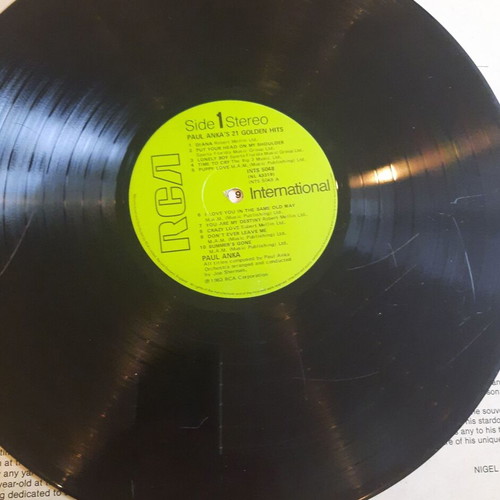 Paul Anka 21 Golden Hits βινύλιο μεταχειρισμένο, pop