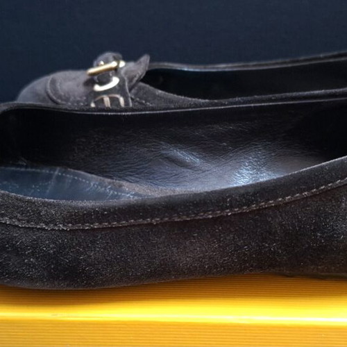 Car Shoe suede ballerinas used, brown, size 38.5