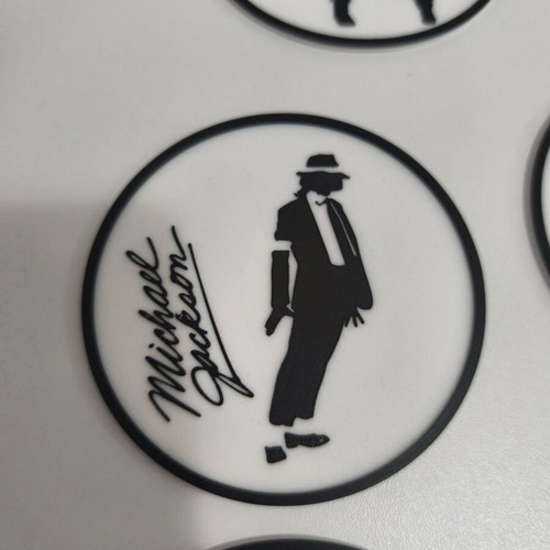 Michael Jackson coasters new made of PLA plastic