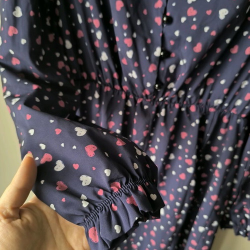 Women's dress blue with hearts like new