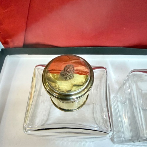 Bottles with silver English caps like new