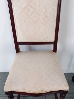 Dining chairs used, pack of 6, natural wood