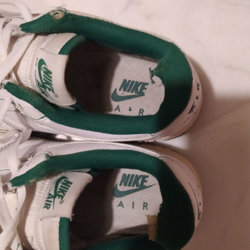 Nike Air Force 1 used, green and white, size 42