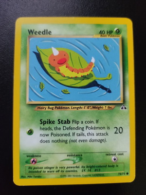 Pokemon Weedle 70/75 from Neo Discovery 2001 collection used