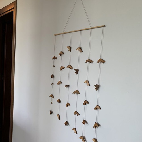 Mobile with 30 Wooden Dolphins New Wall Decoration