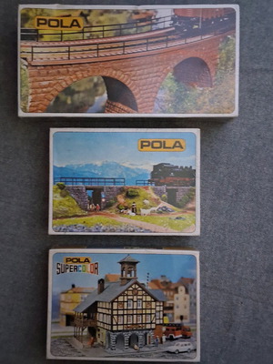 Pola construction kits for train diorama new, set of 5