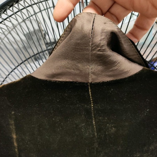 Velvet jacket Zara used, brown-khaki, medium size M