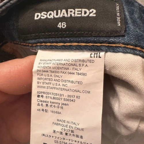 Dsquared2 jeans used, slim fit, genuine with rips