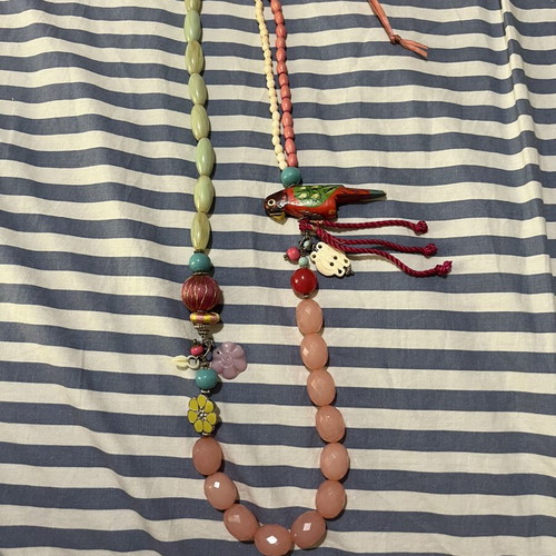 Necklace accessories with various elements like new, multicolor