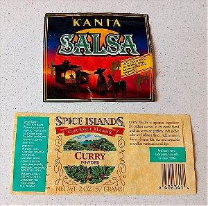 Ετικέτα - ΚΑΝΙΑ SALSA Hot Chilli Sauce  + CURRY POWDER