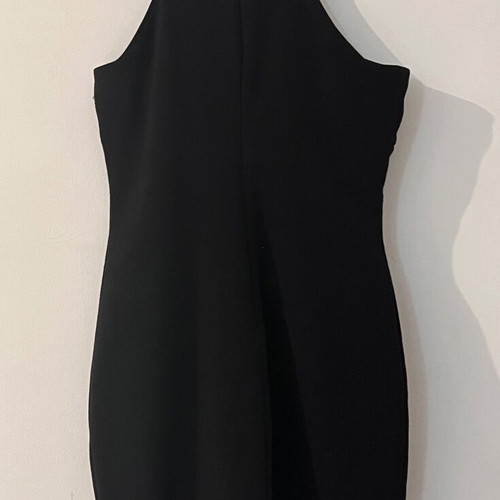 Turlington black double dress like new with back zipper, size S