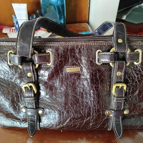 Thiros handbag used, large capacity, brown