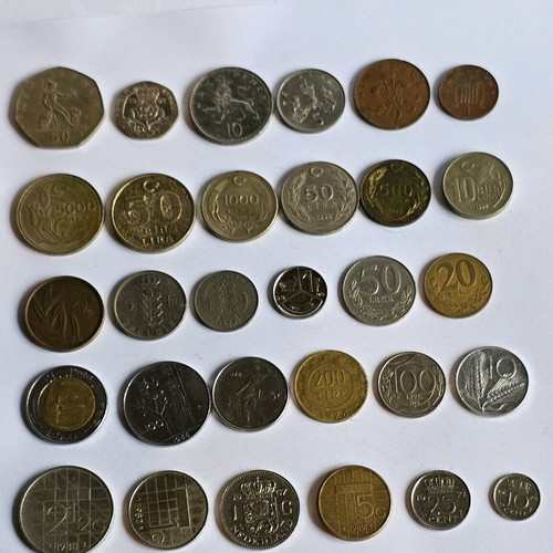 Σετ 30 διαφορετικά κέρματα κυκλοφορίας μεταχειρισμένα, λοτ Nr.3