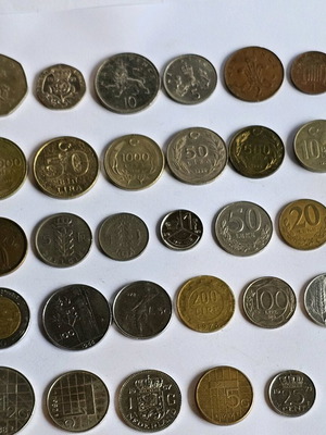 Set of 30 different circulation coins used, lot Nr.3