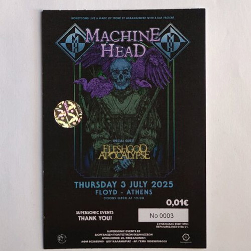 Machine Head concert ticket 3/7/2025 like new