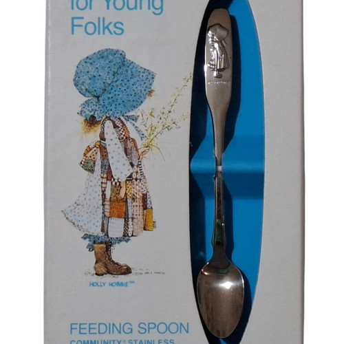 Oneida Holly Hobbie stainless feeding spoon new with collectible box