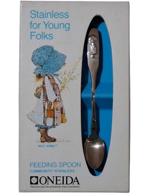 Oneida Holly Hobbie stainless feeding spoon new with collectible box