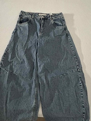 Pink Woman high rise pants used, size 42 EU, blue