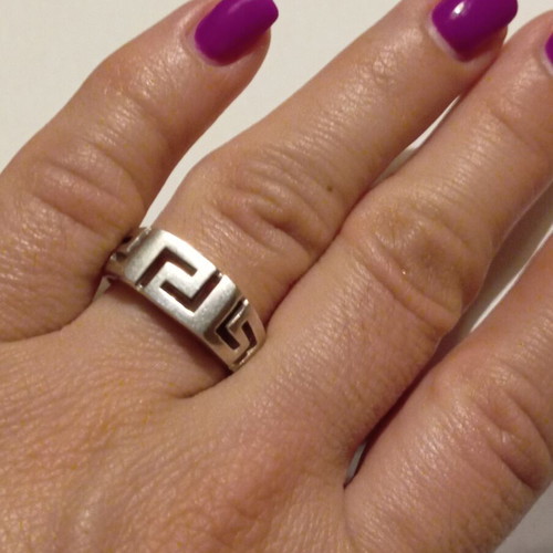 Silver ring 925 ancient Greek type meander, like new