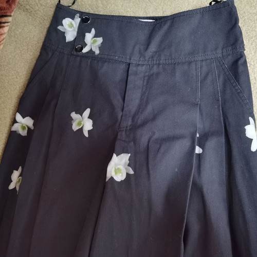 Pinko Sicilia XS pants new wide-leg with orchid print