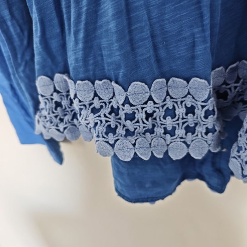 Paranoia long-sleeve blouse blue medium used, 100% cotton