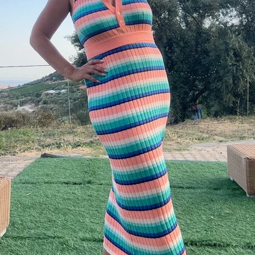 Karavan knitted dress Sabrina, multicolour, one size