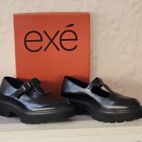 Exe Chunky Mary Jane loafers, size 41, black