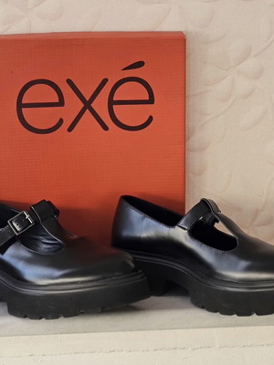 Exe Chunky Mary Jane loafers, size 41, black