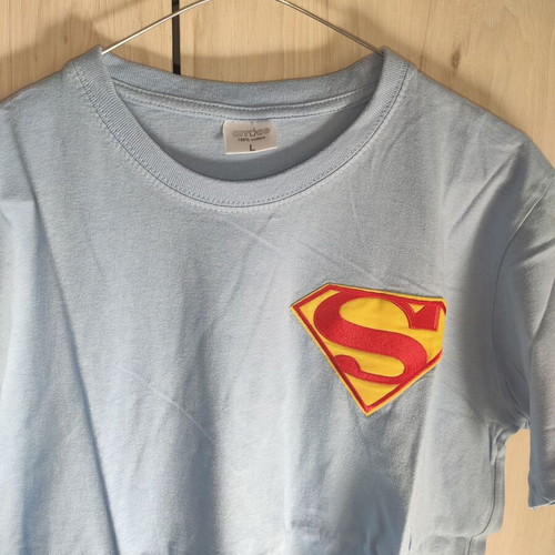 Men's Blue T-Shirt Superman Classic Logo like new, sizes L and M