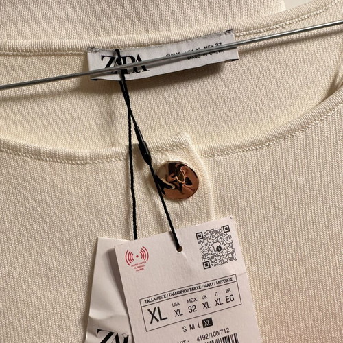Zara beige set vest XL skirt L new
