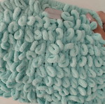 Handmade puffy bag turquoise new