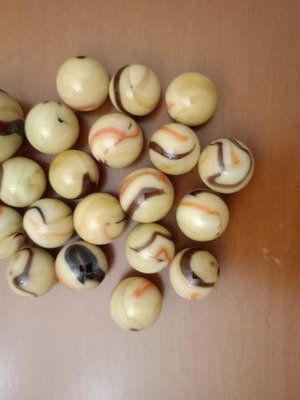 Retro glass marbles set of 21, like new