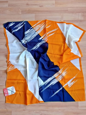 Russian vintage scarf new, colorful, 80x80 cm