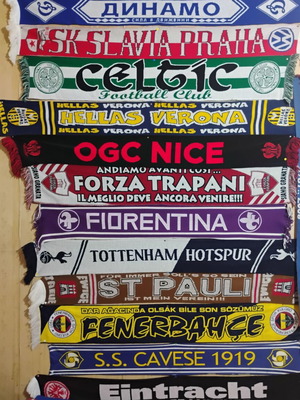 Football scarves collection, authentic, new