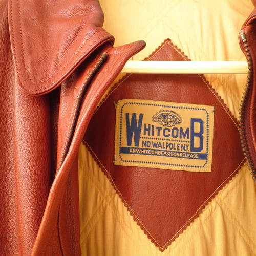 Trench coat made of genuine leather used, brown, branded American