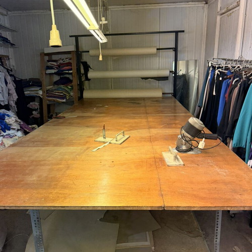Professional Fabric Cutting Table used with Hand-Operated Spreader
